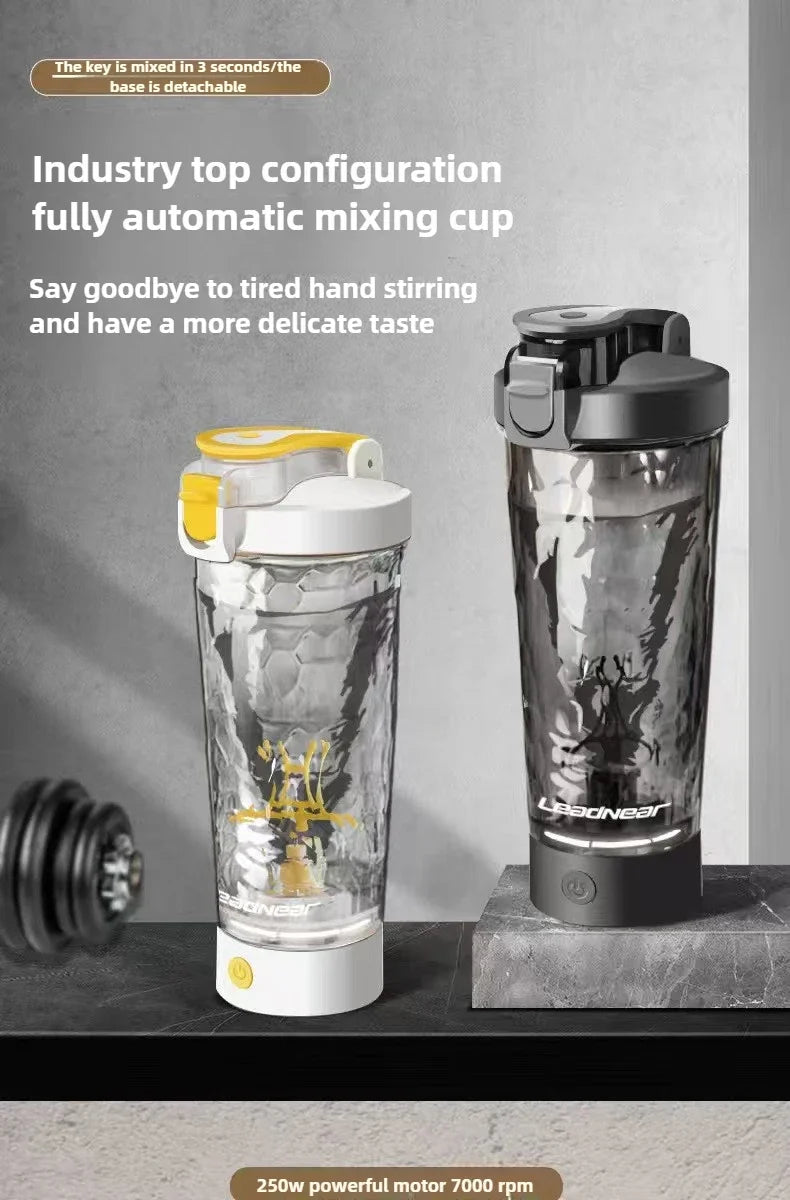 650mlElectric Protein Powder Mixing Cup Automatic Shaker Bottles Mixer Shake Bottle Milk Coffee Water Bottle Kitchen Accessories