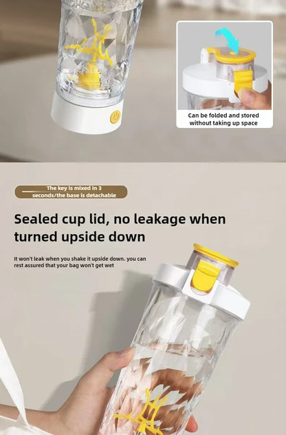 650mlElectric Protein Powder Mixing Cup Automatic Shaker Bottles Mixer Shake Bottle Milk Coffee Water Bottle Kitchen Accessories